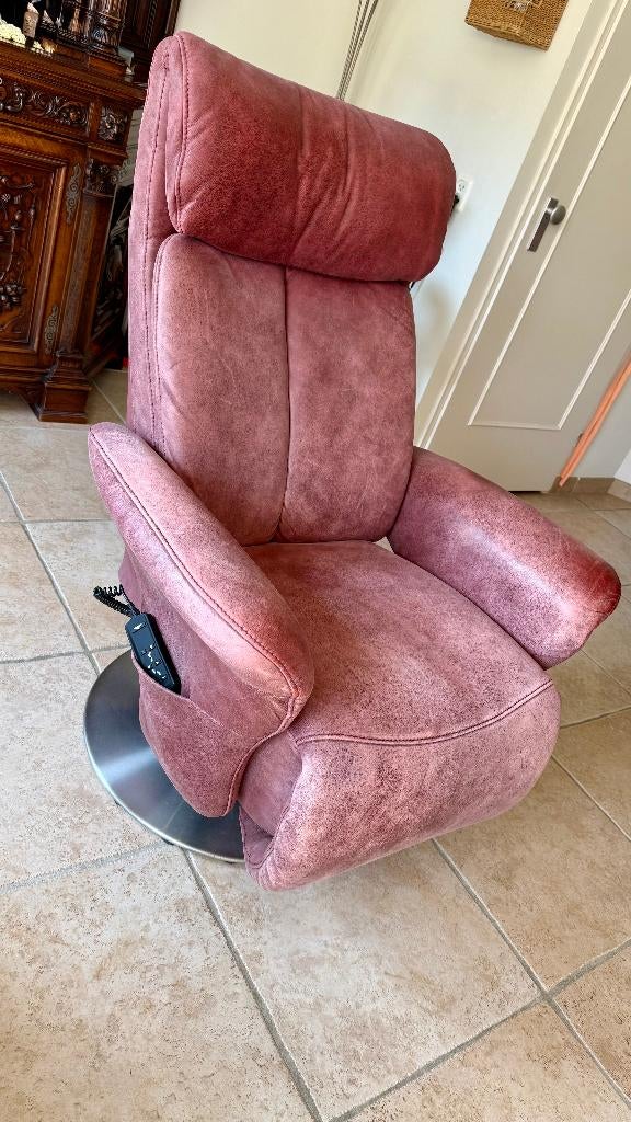 Relaxfauteuil, Ophalen, Gebruikt, 75 tot 100 cm, Leer
