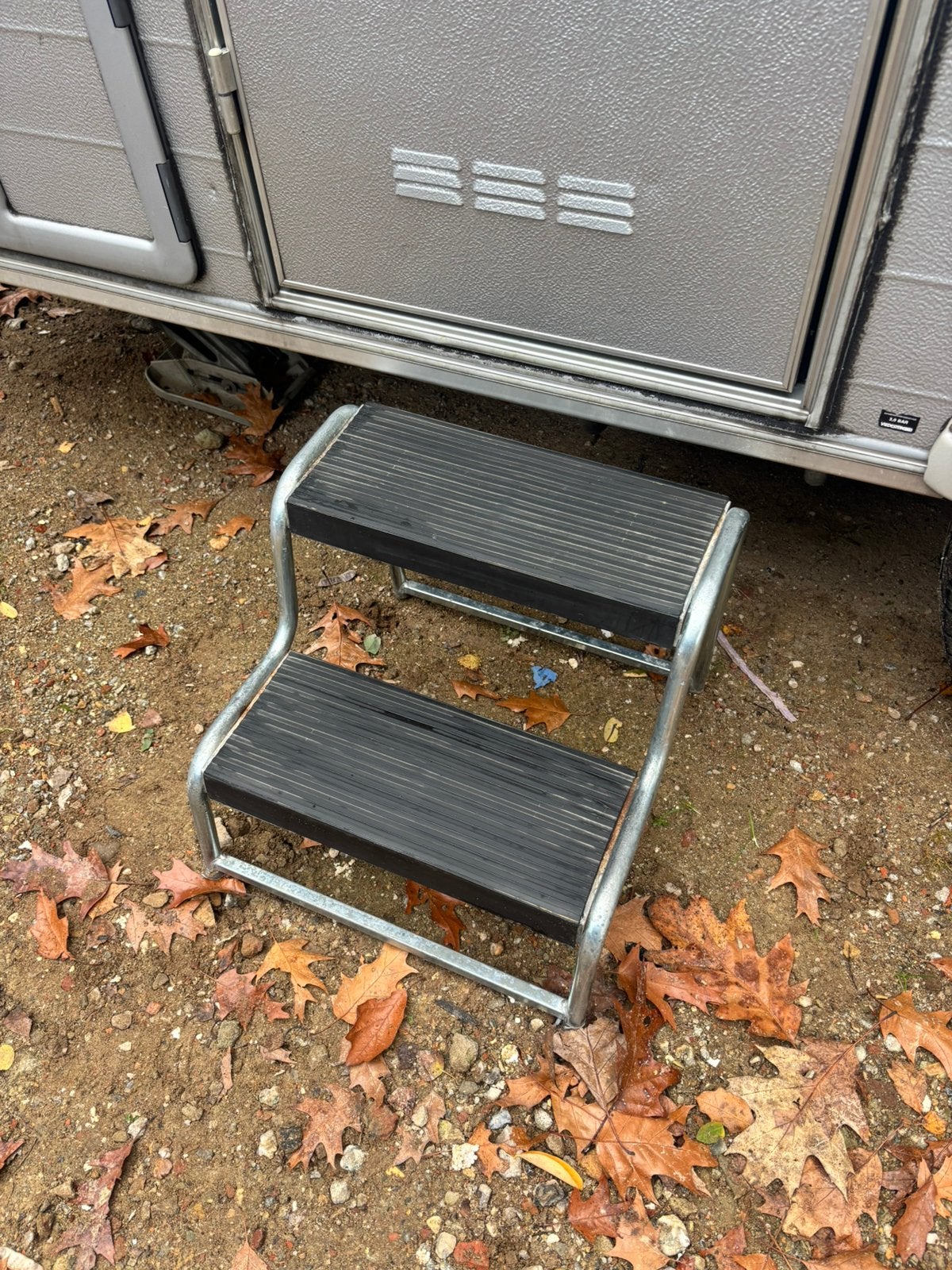 Stevige caravan trap opstap, Ophalen, Gebruikt