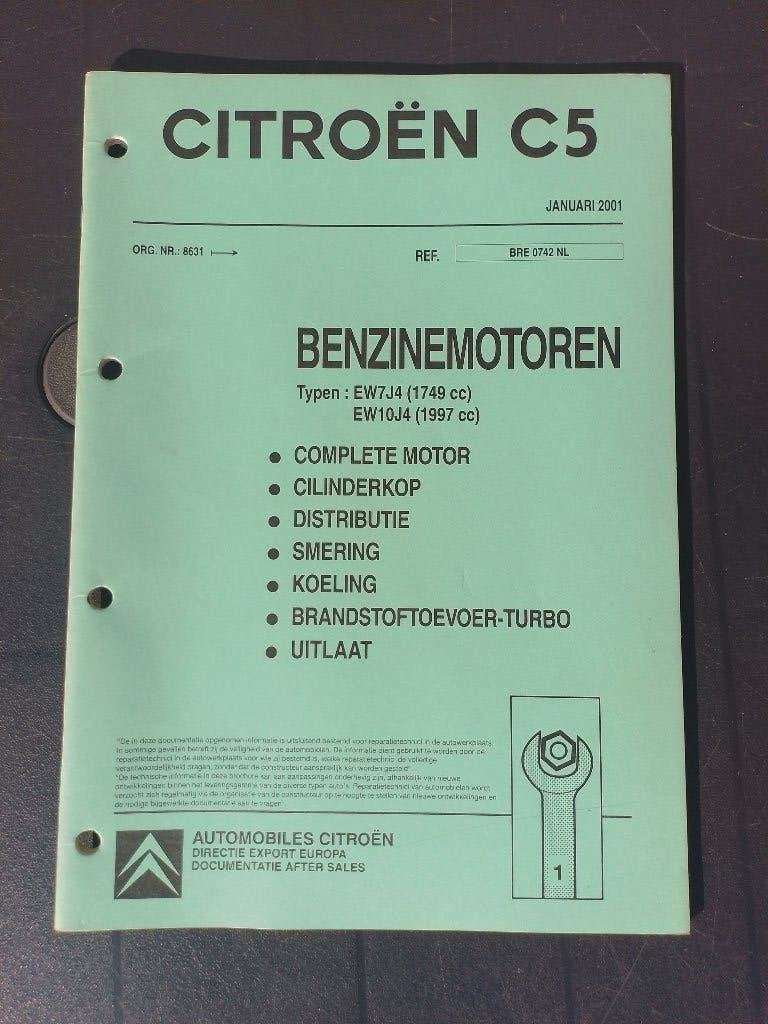 Citroen C5 dealer werkplaatsboek 1.8 + 2.0 benzinemotor, Ophalen of Verzenden, Zo goed als nieuw, Citroën