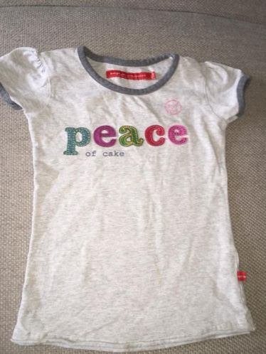 Bengh shirtje shirt peace 110 116 grijs grijze, Verzenden, Gebruikt, Meisje, Shirt of Longsleeve