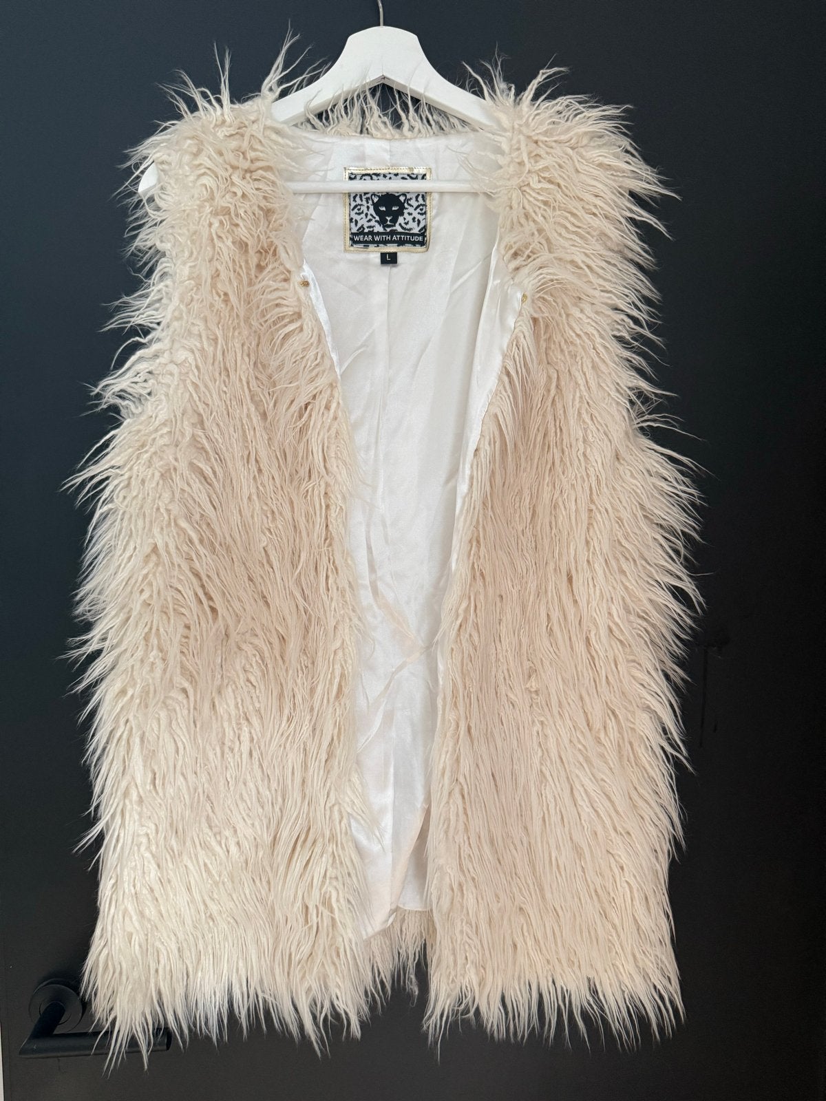 Faux Fur Gilet - Maat L, Kleding | Dames, Ophalen of Verzenden, Nieuw, Maat 42/44 (L), Beige