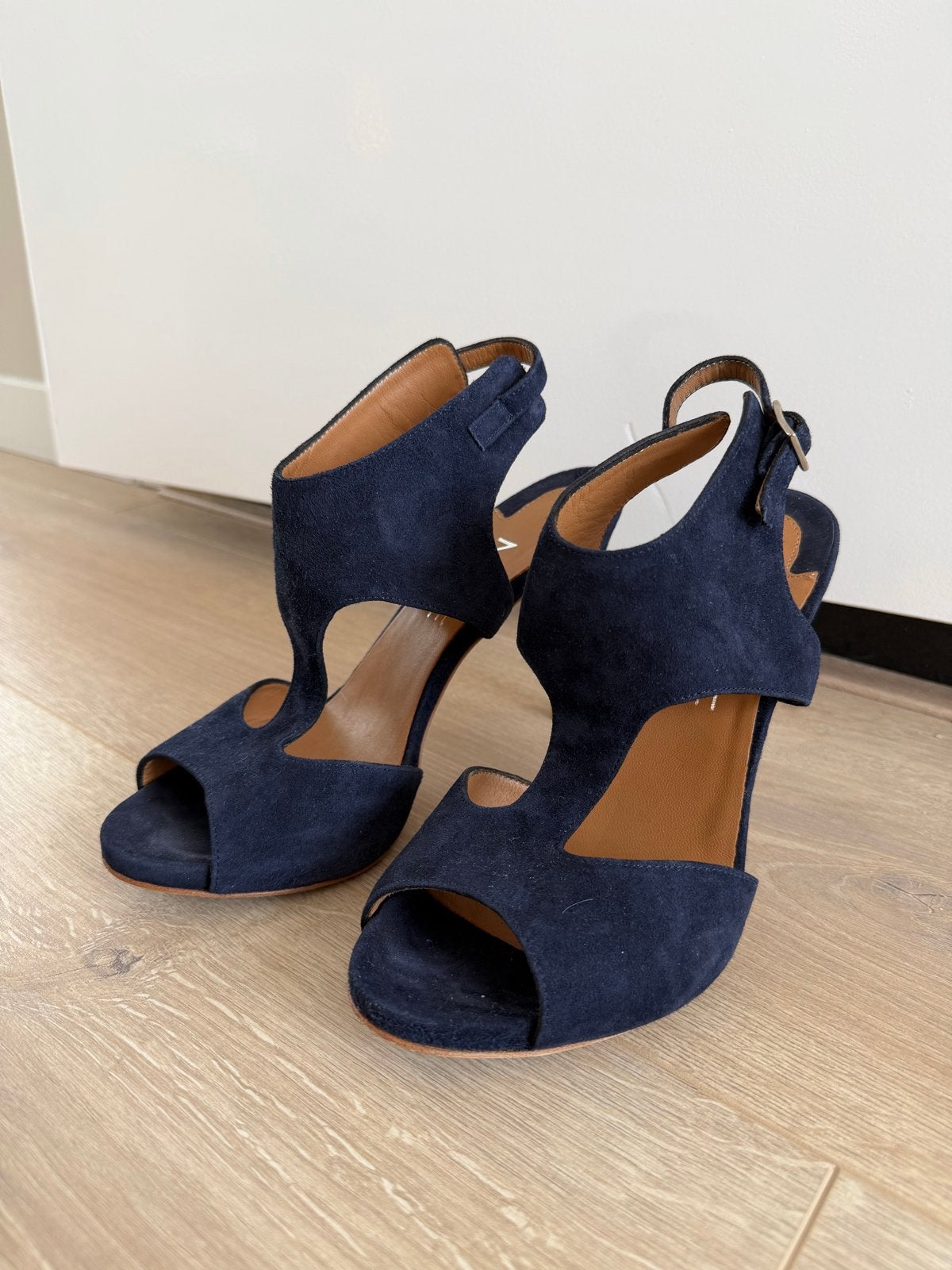 Maci sandalen met hak, maat 38 - Slechts 1x gedragen!, Blauw, Zo goed als nieuw, Sandalen of Muiltjes, Ophalen of Verzenden