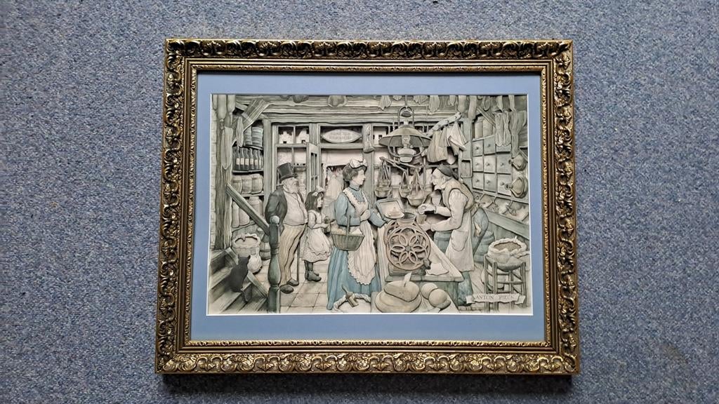 3D schilderij van anton pieck, Minder dan 50 cm, Ophalen of Verzenden, Zo goed als nieuw, Minder dan 50 cm
