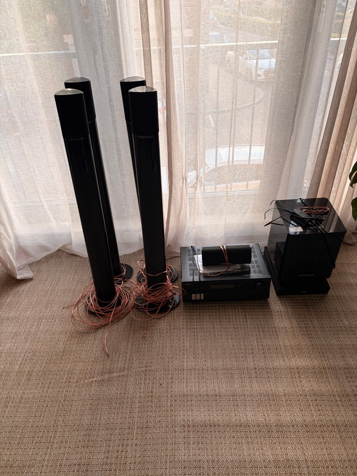 Harman Kardon HKTS210USB speakerset met Onkyo HT-R380, Ophalen, Gebruikt, 5.1-systeem, Overige merken