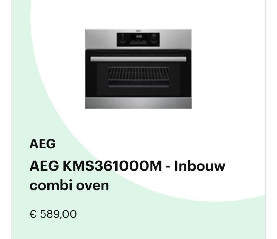 Onderdelen AEG KMS361000M, Ophalen, Gebruikt, AEG, Combi-oven