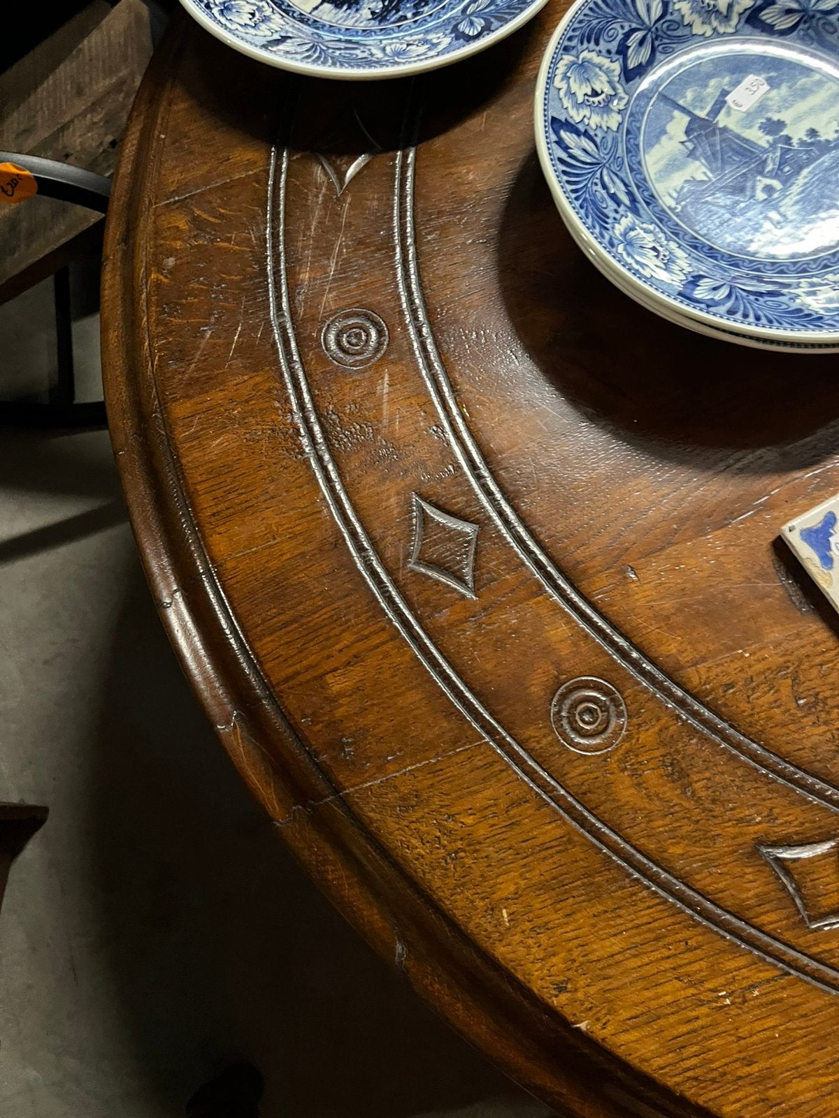 Antiehe grote salontafel, Ophalen
