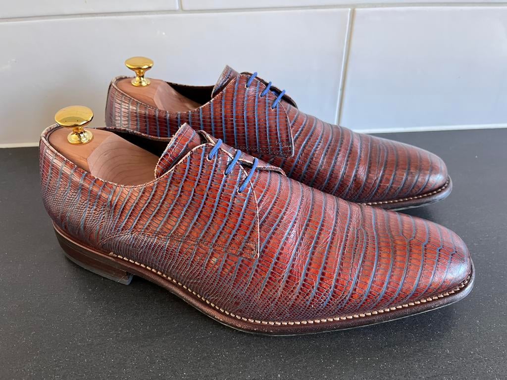 Floris van Bommel herenschoenen maat 8 / 42 H, Floris van Bommel, Bruin, Floris van Bommel, Ophalen of Verzenden