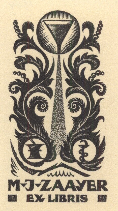 1262 Ex Libris Nederland : Thijs Mauve, 1944, Verzenden, Ex libris