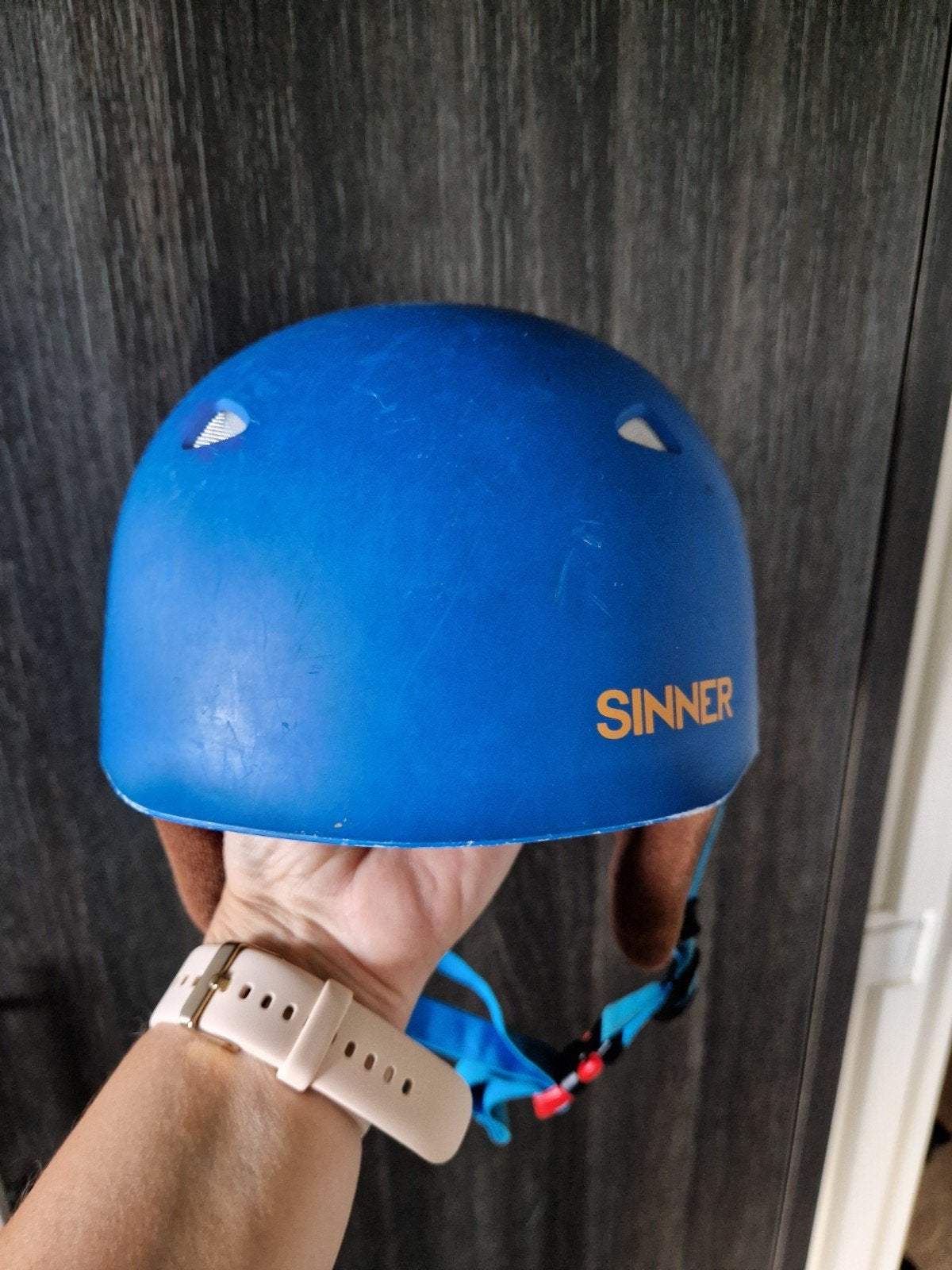 Blauwe Sinner skihelm - Maat xs voor kinderen, Overige merken, Gebruikt, 100 tot 140 cm, Overige typen