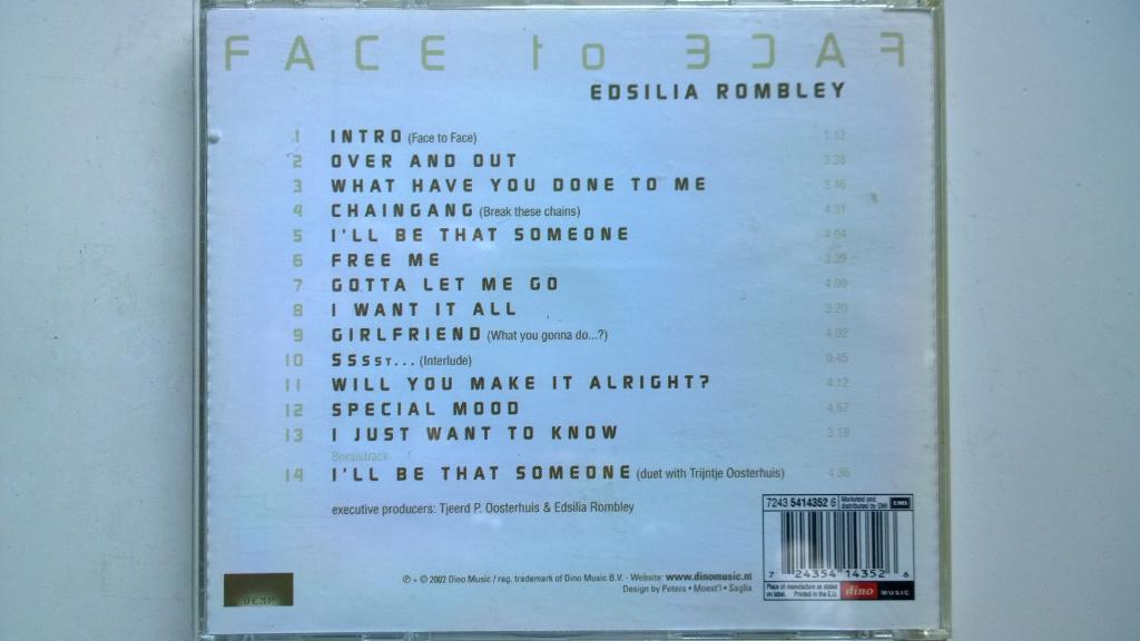 Edsilia Rombley - Face To Face, Ophalen of Verzenden, Zo goed als nieuw