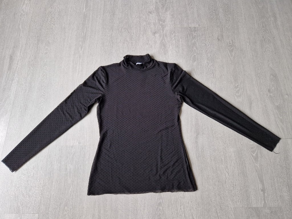 shirt met lange mouwen, Maat 38/40 (M), Distrikt Nørrebro, Zwart, Ophalen of Verzenden