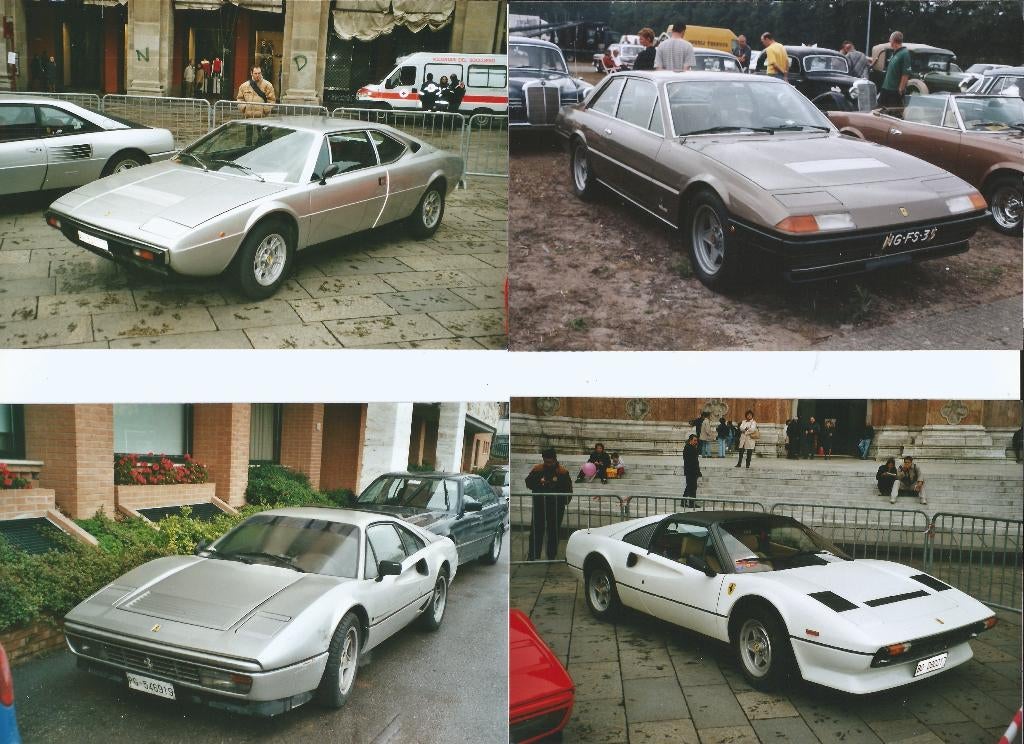 9 echte Ferrari-foto's jaren 70/80, Verzenden, Zo goed als nieuw, Auto's