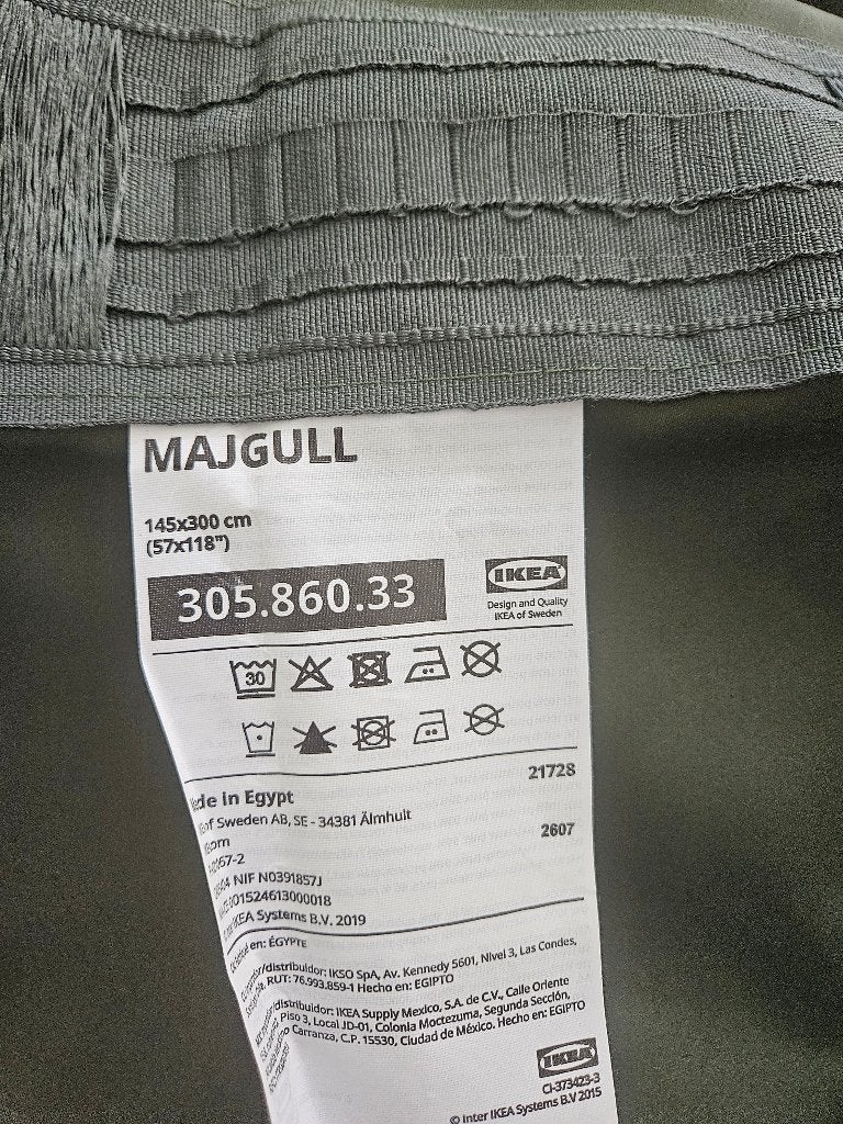 Donkergroen gordijn Majgull ikea, 300 cm, Verduisterend, 145 cm, Ophalen of Verzenden