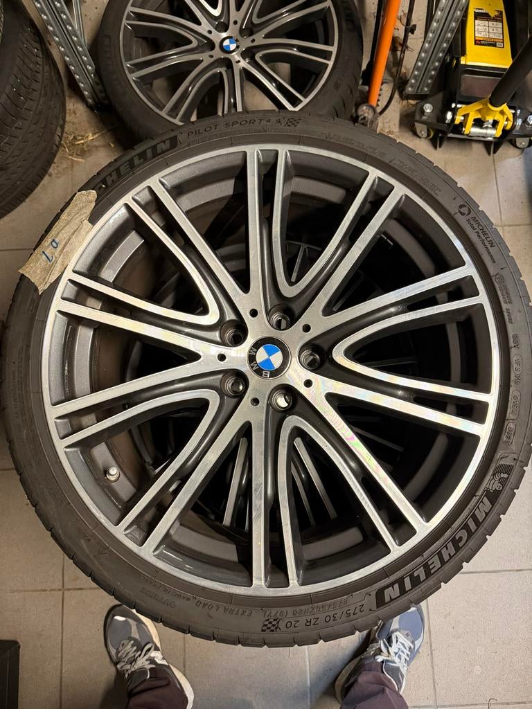 BMW 759i velgen G30/G31 met Michelin PS4 banden en sensoren, Auto-onderdelen, Banden en Velgen, Gebruikt, 275 mm, Banden en Velgen