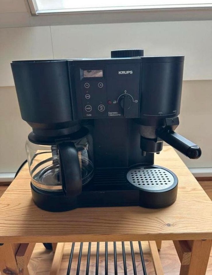 Krups type 867 koffie / expresso machine met stoompijpje, Ophalen of Verzenden, Gebruikt, Espresso apparaat, Stoompijpje