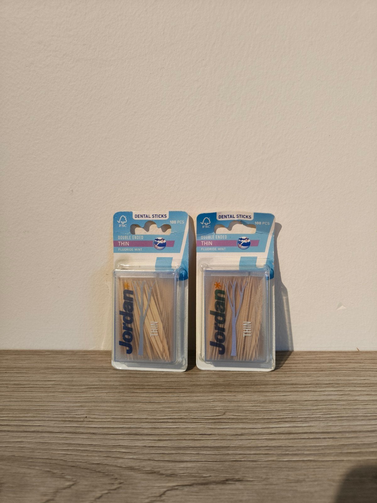 Jordan Dental Sticks - 2x100 stuks - Fluoride Mint, Ophalen of Verzenden, Nieuw, Overige typen