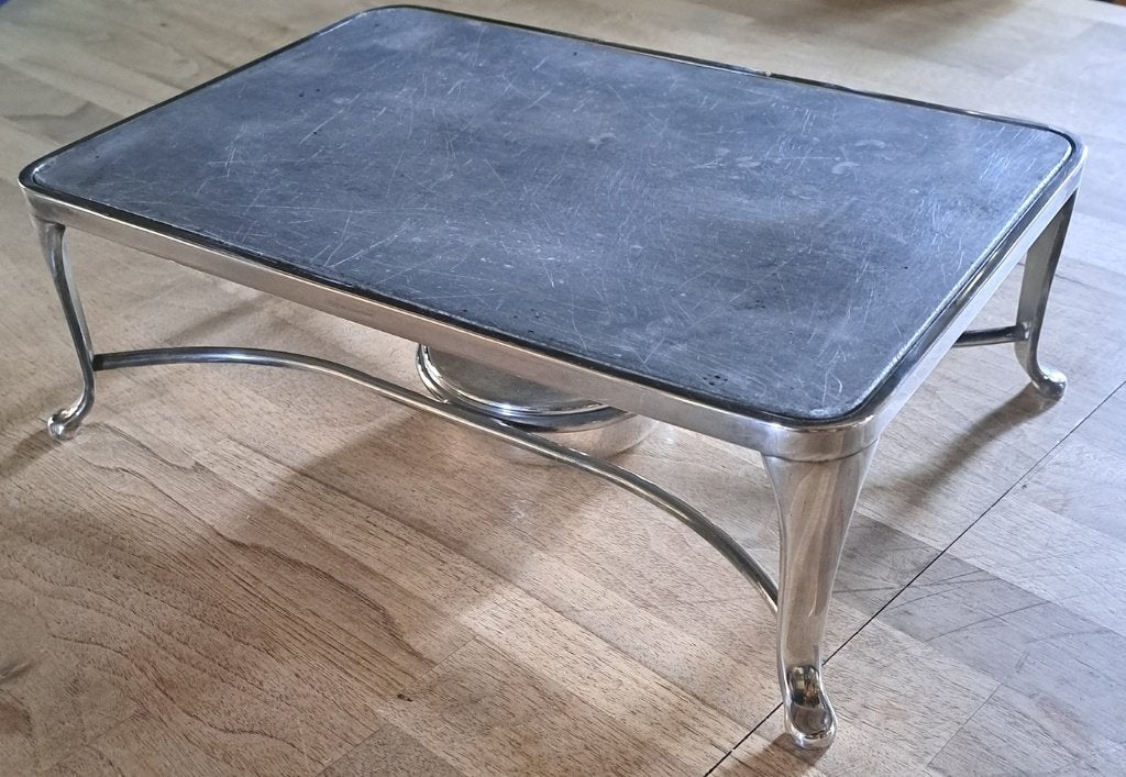 Zwaar verzilverde tafel rechaud, Ophalen, Gebruikt