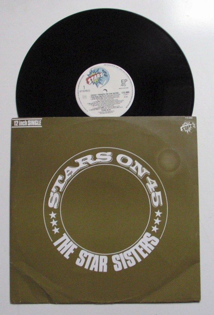 The Star Sisters Stars on 45 12" Maxi Vinyl Single 1983 ZGAN, Fotohoes, Ophalen of Verzenden, Zo goed als nieuw, Pop