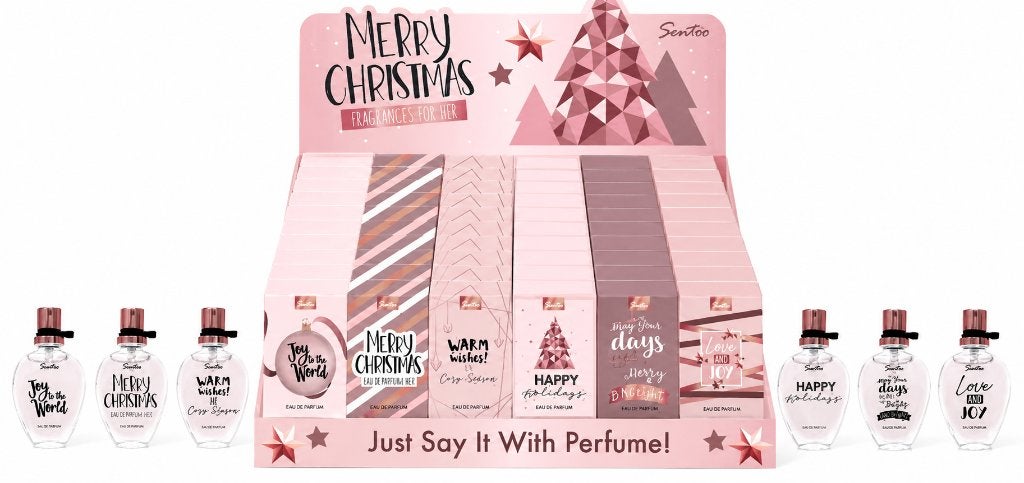 Sentio Merry Christmas Parfum Display 60x15 ml dames Kerst, Ophalen of Verzenden, Nieuw