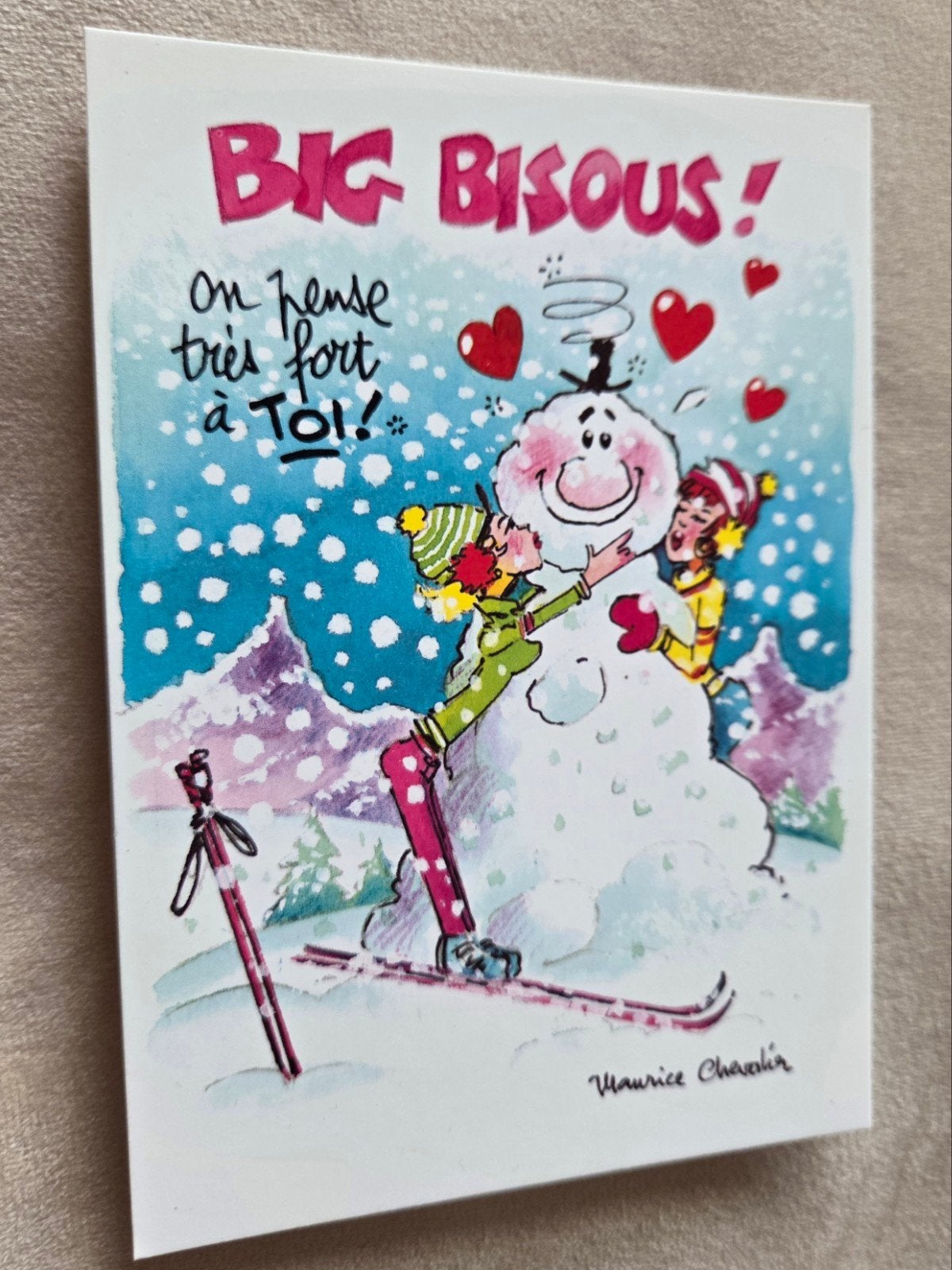 Ansichtkaart 'Big Bisous' - Maurice Chaplan, Verzenden, 1980 tot heden, Ongelopen, Kinderen