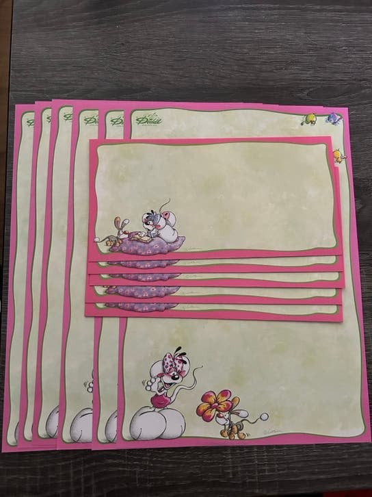 Briefpapier diddl, Verzamelen, Diddl, Ophalen of Verzenden, Zo goed als nieuw, Papier, Kaart of Schrift