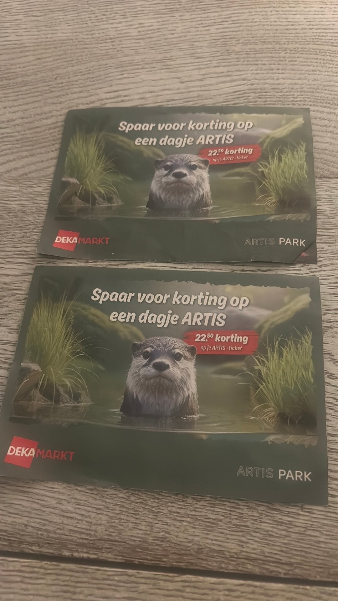Artis volle spaarkaarten 2x, Verzamelen, Dekamarkt, Ophalen