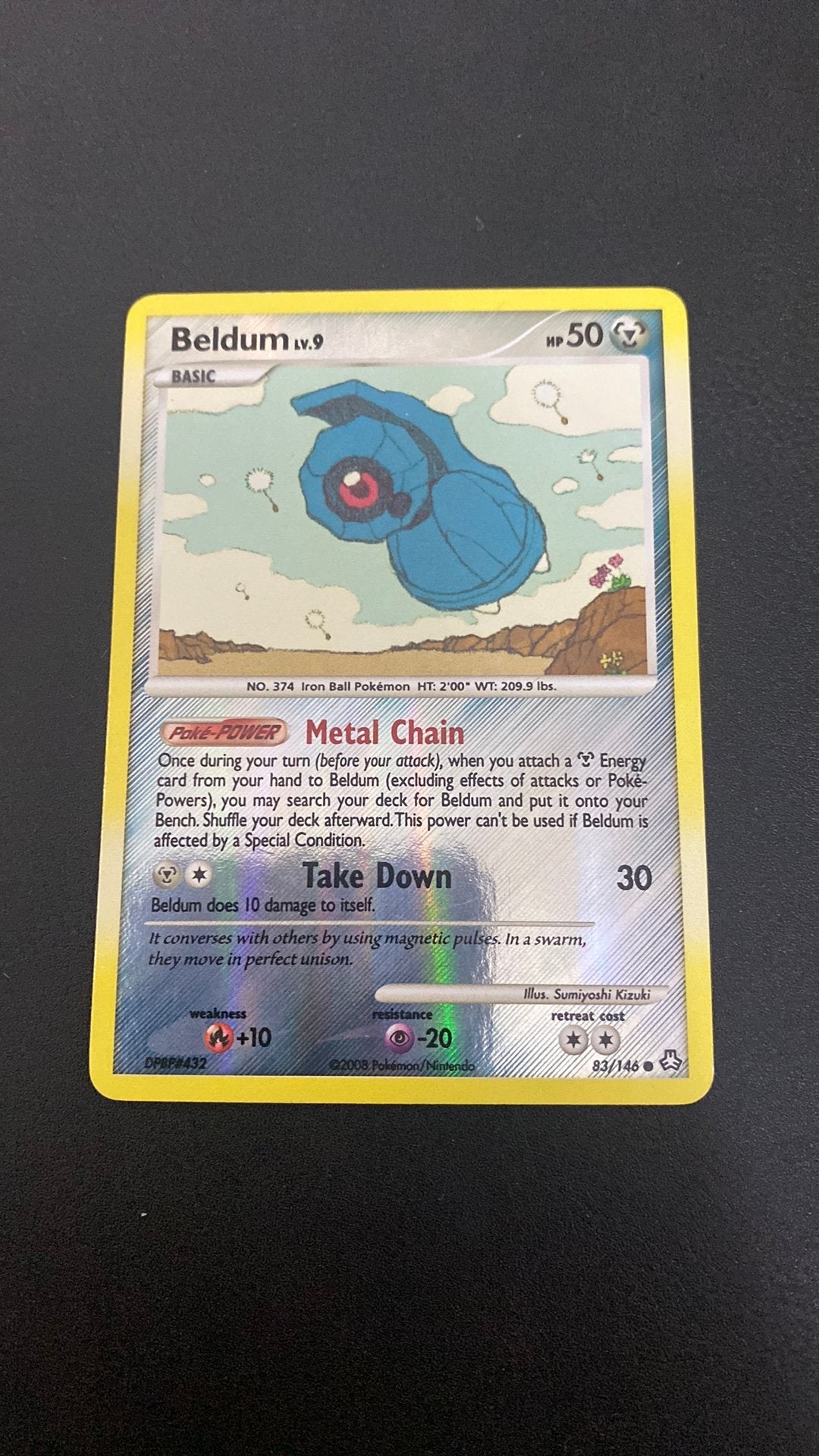 Pokemon beldum lv 9 reverse holo legends awakened 83, Ophalen of Verzenden, Gebruikt, Losse kaart