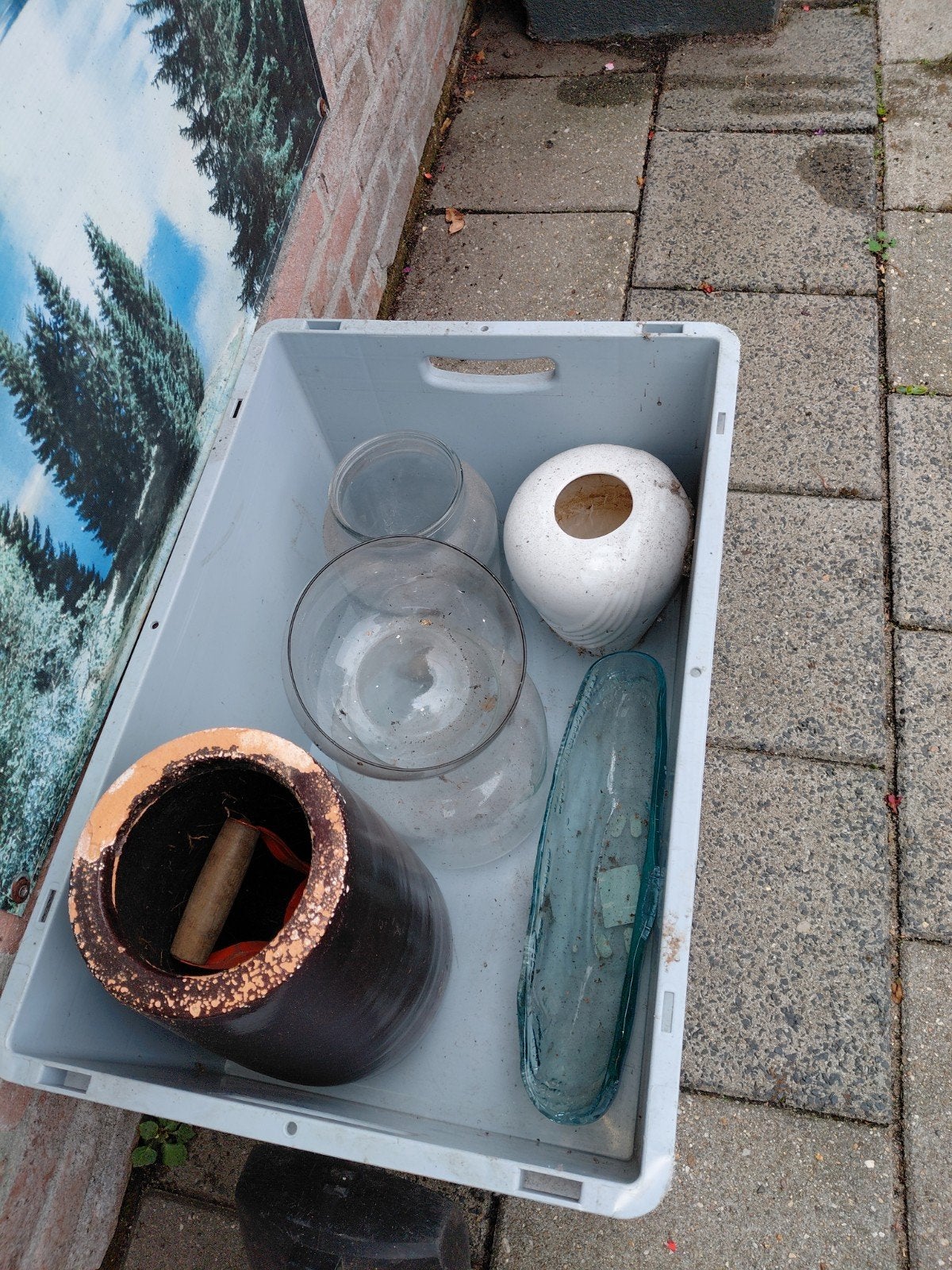 rol groen tyingaas en bloempotten, Ophalen, Rond, Kunststof, Minder dan 25 cm