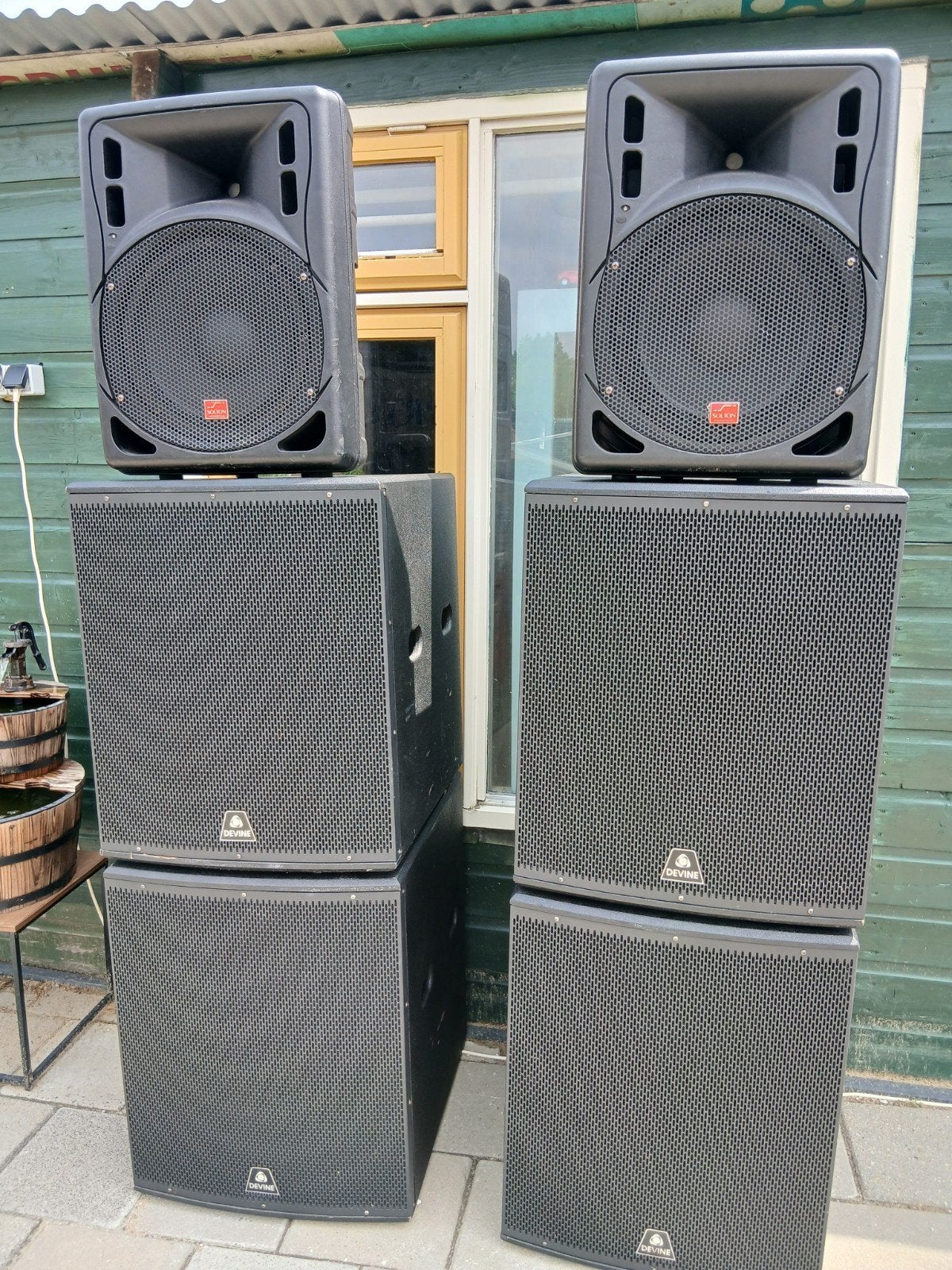 2x500w speakers  2x2400watt subwoofer  actieve set, Ophalen, Subwoofer, Overige merken