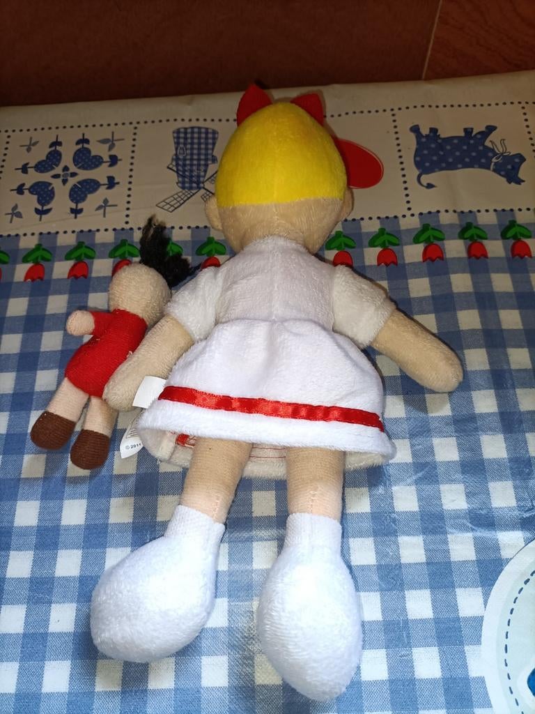 Suske en Wiske knuffel met pop Schanulleke 29 cm, Ophalen of Verzenden, Zo goed als nieuw, Overige typen