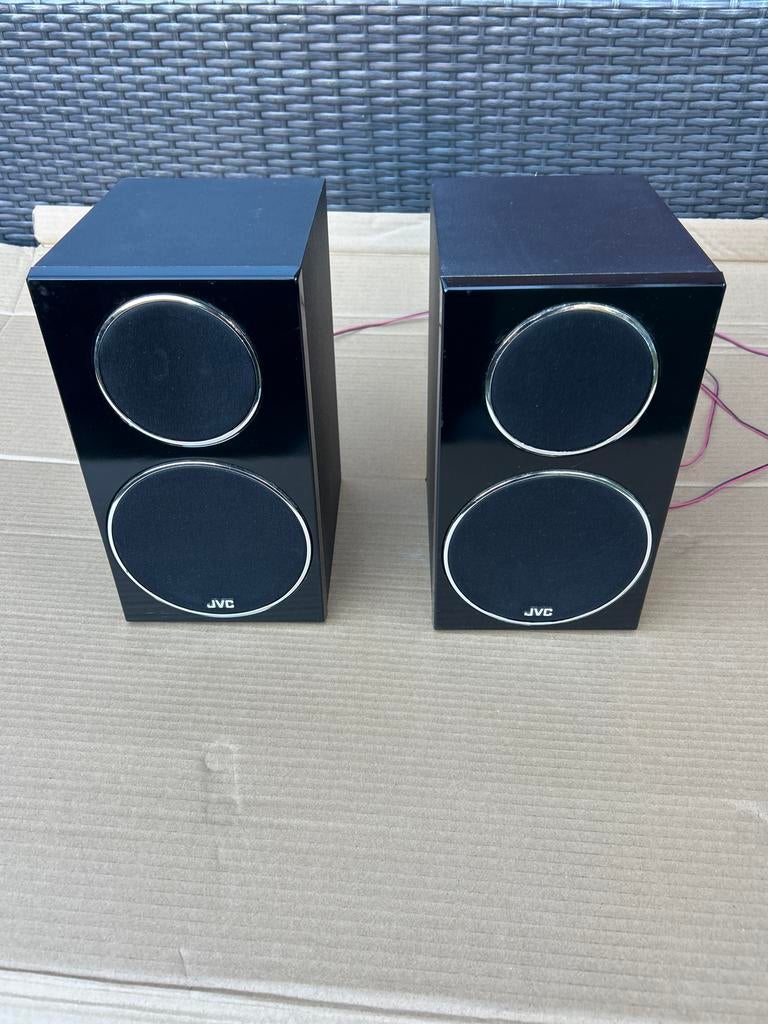 JVC SP-UX3GN-S Boekenplank Speakers - Zwart, Gebruikt, JVC, Ophalen of Verzenden, Minder dan 60 watt