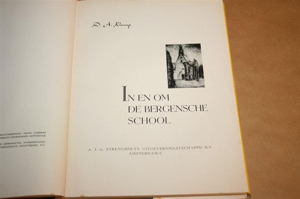 In en om de Bergensche school. Klomp. Uitgave 1945., Ophalen of Verzenden, Gelezen