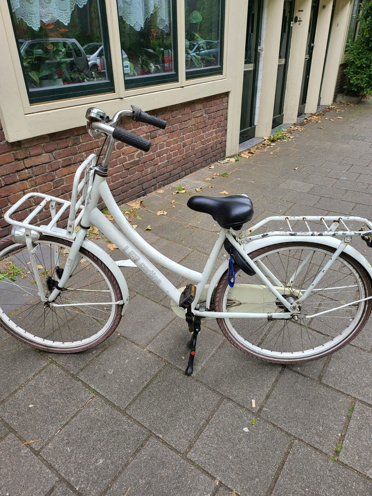 Witte Cortina U4,  26 inch, Terugtraprem, Gebruikt, Cortina U4 transportfiets, Ophalen