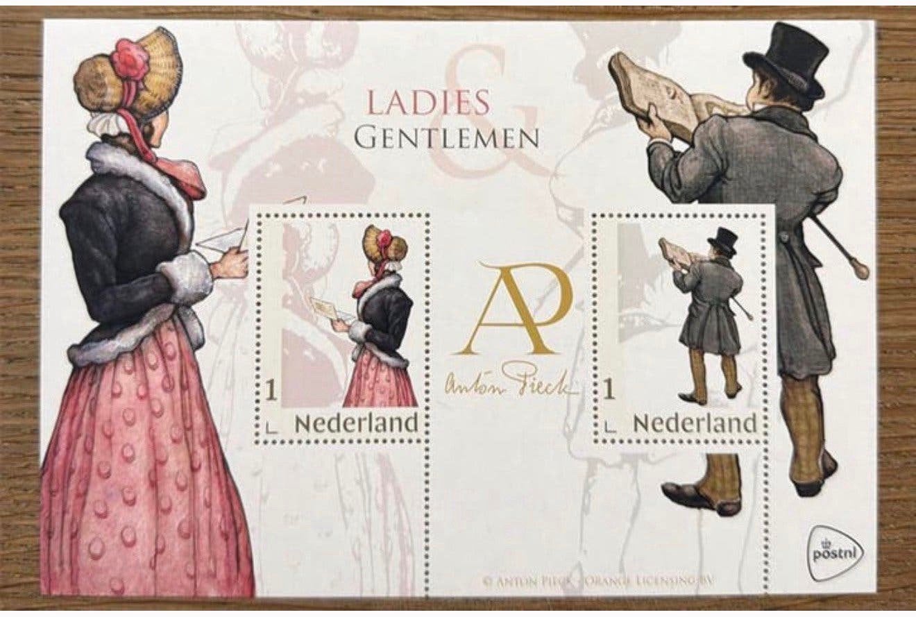 Postzegels pf. Anton Pieck. Ladies - Gentlemen, Ophalen of Verzenden, Na 1940, Postfris