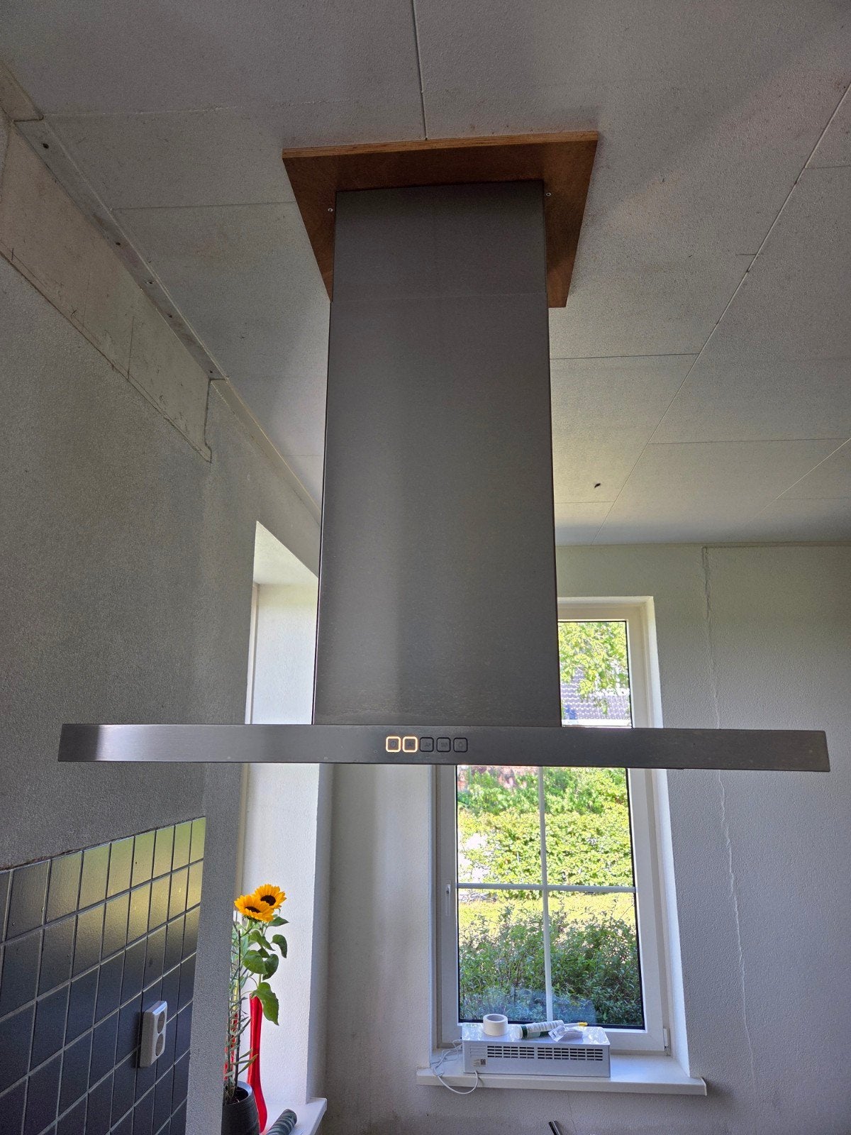 IKEA SVÄVANDE Plafond afzuigkap - RVS, Witgoed en Apparatuur, Afzuigkappen, Ophalen, Gebruikt, Motor, 400 tot 600 m³ per uur
