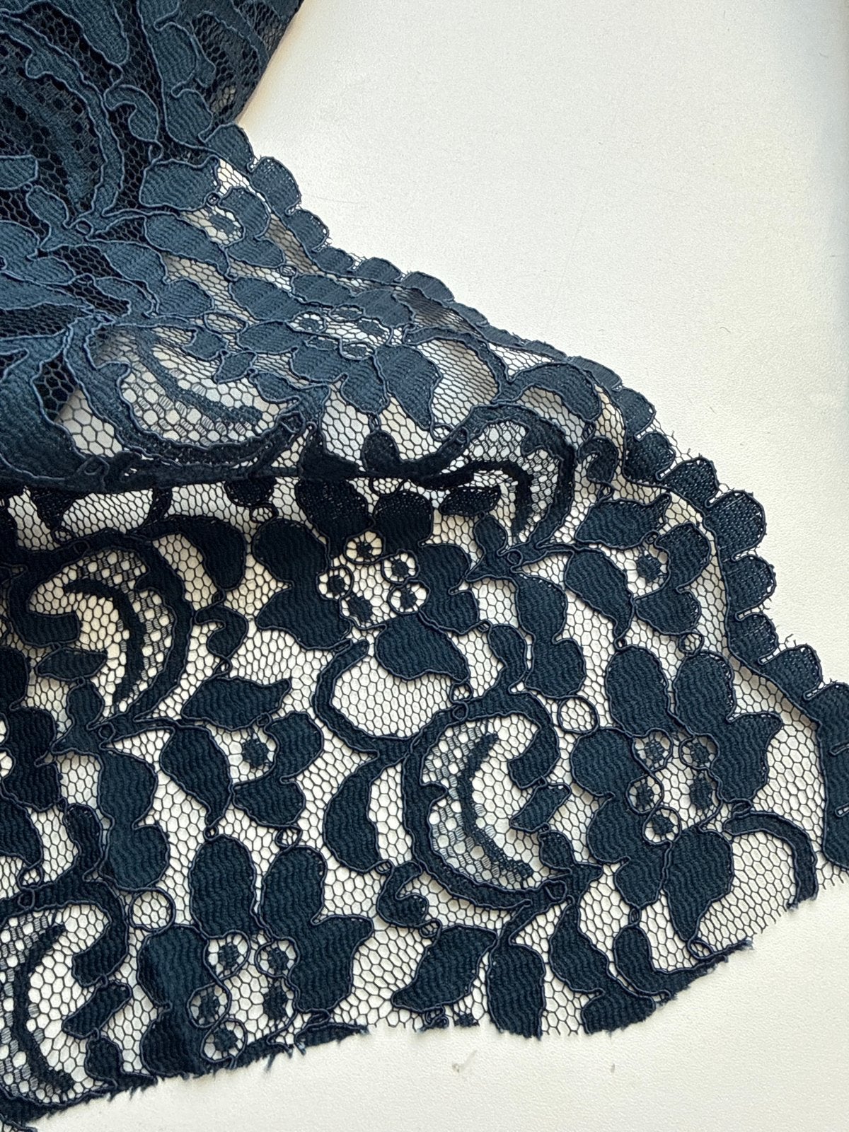 Vintage  Kanten Stof met Bloemenpatroon, Overige kleuren, Nieuw, Ophalen of Verzenden, 30 tot 120 cm