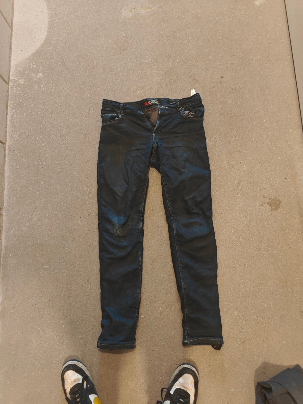 E-Squad Motorjeans met AA bescherming - Maat 32/34, Zwart, Ophalen of Verzenden, Zo goed als nieuw, W33 - W34 (confectie 48/50)
