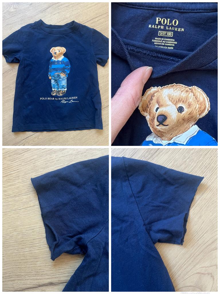 Polo Ralph Lauren T-shirt met Polo Bear, maat 3/3T 100, Kinderen en Baby's, Ophalen of Verzenden, Gebruikt, Jongen of Meisje