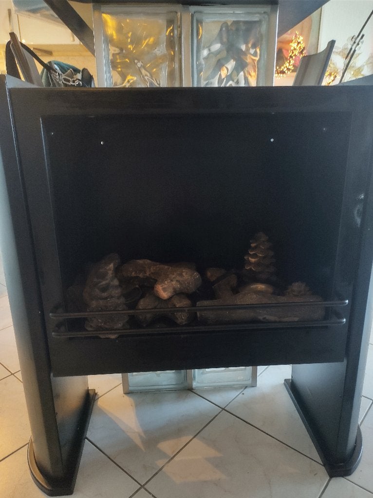 Mooie vrijstaande bio ethanol/gel haard, kleur zwart., Huis en Inrichting, Haarden, Ophalen, Gebruikt, Vrijstaande haard, Gelhaard