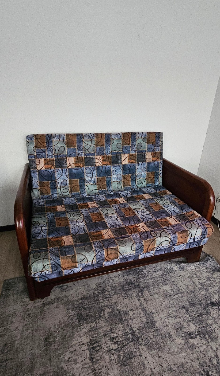 Handgemaakte Houten Slaapbank – Egyptisch vakmanschap, Ophalen, Tweepersoons