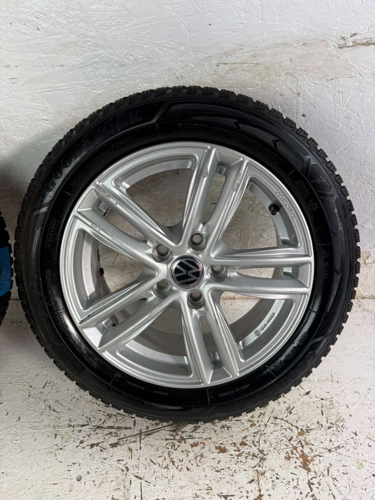 Volkswagen Golf Caddy Seat Skoda velgen 16" 5x112 winterset, Niet ingevuld, Gebruikt, 16 inch, Banden en Velgen