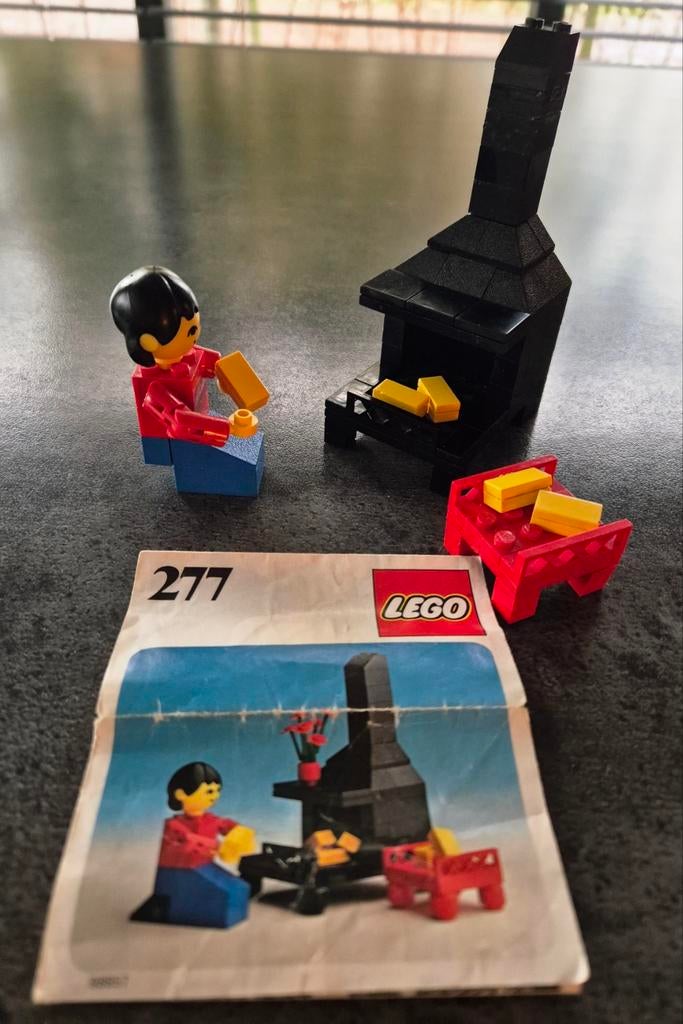 Vintage LEGO Set 277: Open Haard met Figuur en Accessoires, Compleet, Gebruikt, Overige thema's, Lego