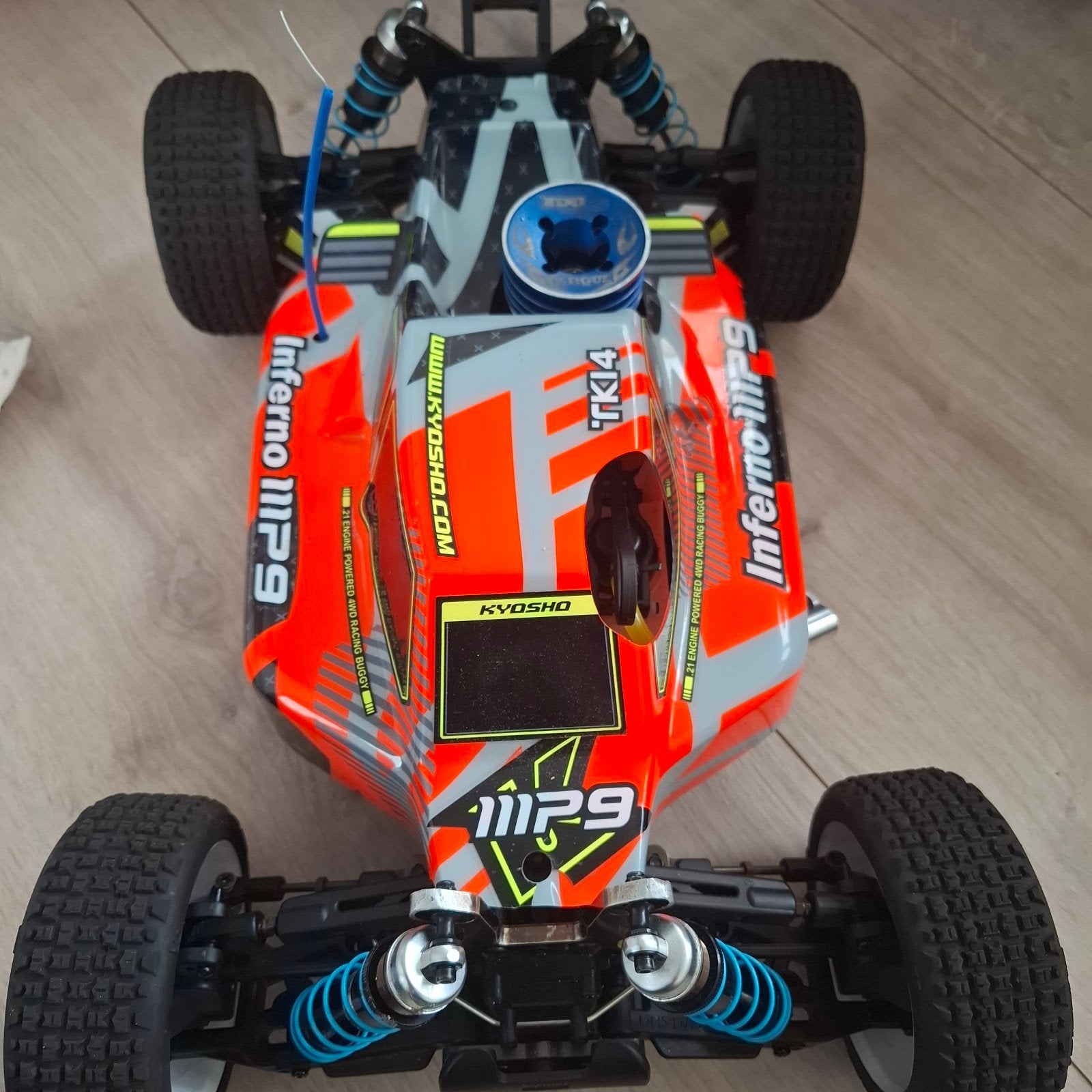 Kyosho MP9 TKI4 nitro, Gebruikt, Auto offroad, Ophalen of Verzenden, Nitro