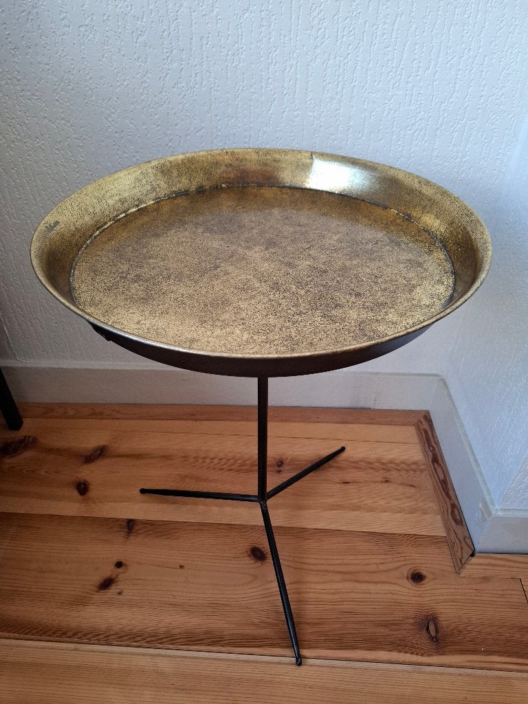 Bijzettafel Tafeltje nachtkastje, 45 tot 60 cm, Rond, Ophalen of Verzenden, Zo goed als nieuw