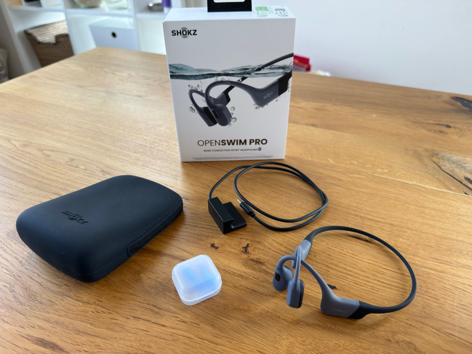 Shokz OpenSwim Pro Bone Conduction Hoofdtelefoon, Bluetooth, Bone conduction, Ophalen of Verzenden, Zo goed als nieuw