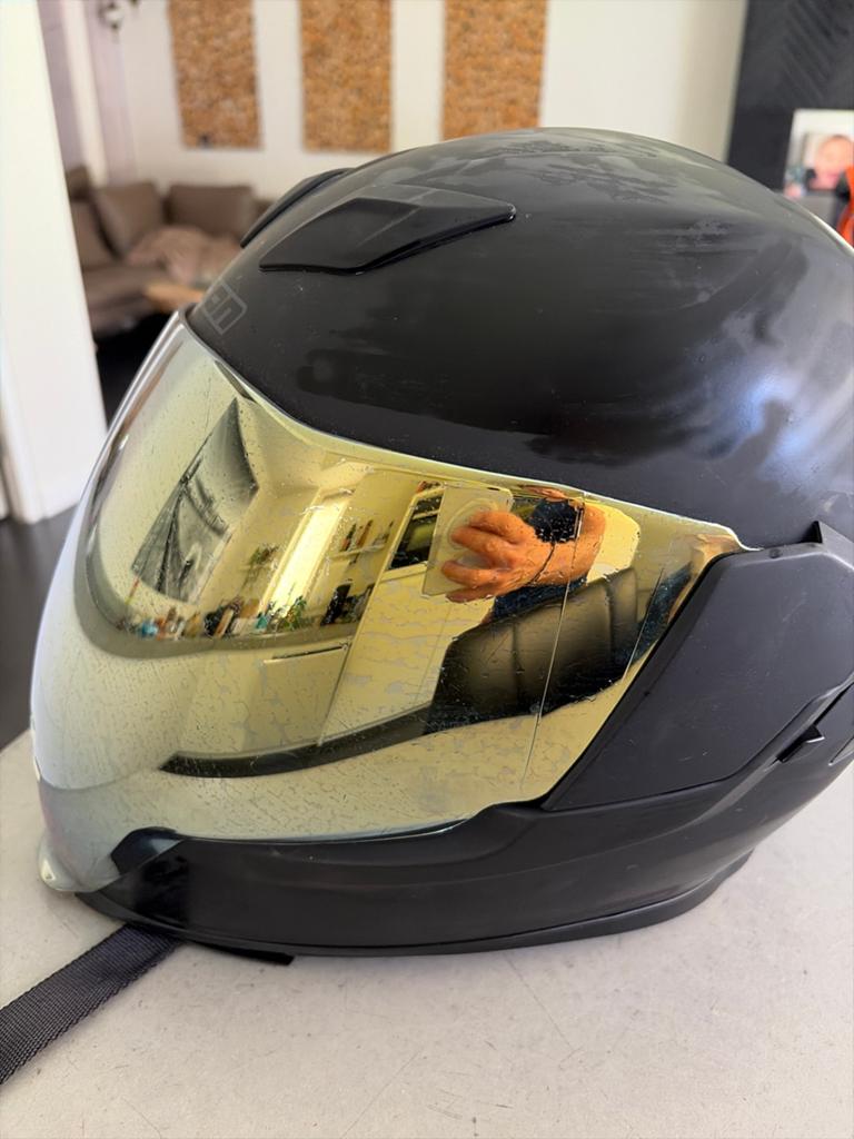 Icon Airflite Integraalhelm Maat S met Transparant Vizier, Kinderen, Integraalhelm, S, Tweedehands