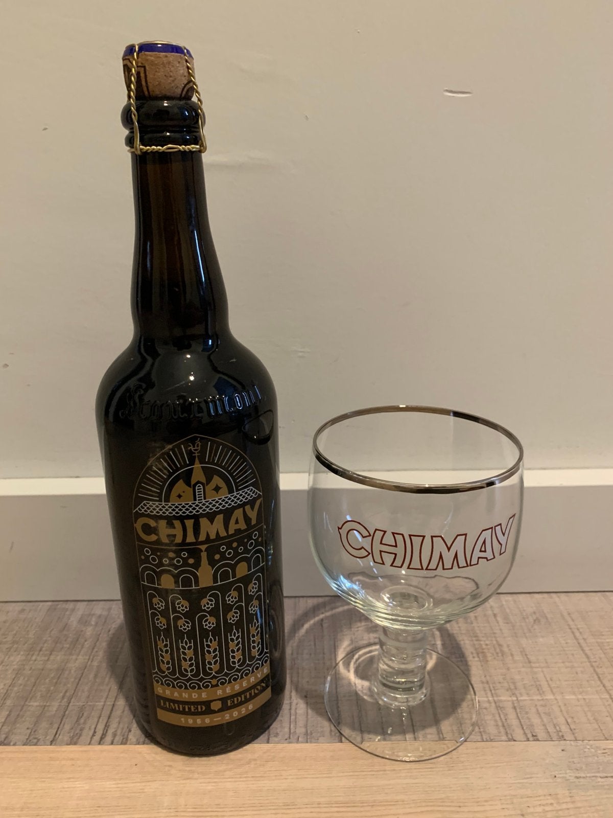 Chimay grand reserve limited edition 1956-2026 incl glas, Ophalen of Verzenden, Nieuw, Glas of Glazen, Overige merken