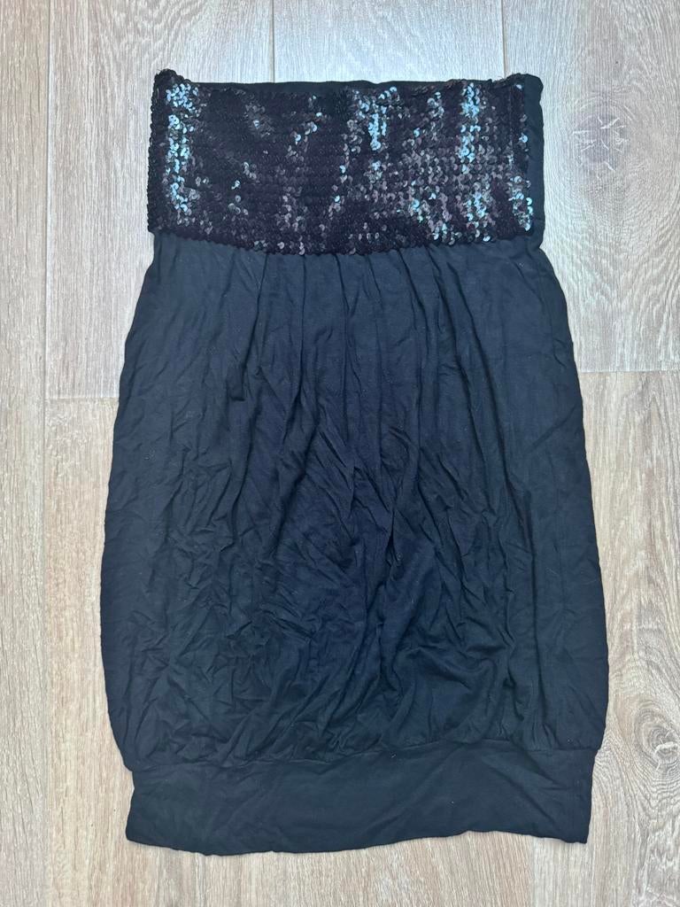Wonder Me strapless pailletten dames top maat S/M, Kleding | Dames, Overige typen, Zwart, Ophalen of Verzenden, Maat 36 (S)