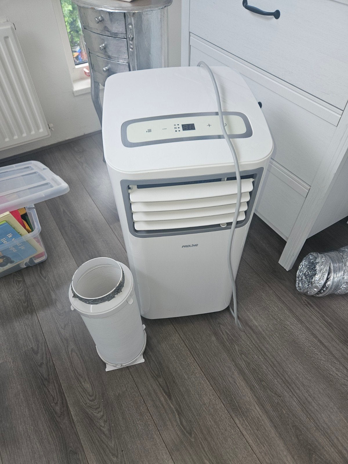 Proline mobiele airco met afstandsbediening, Witgoed en Apparatuur, Ophalen, Gebruikt, Minder dan 60 m³, Koelen en Ontvochtigen