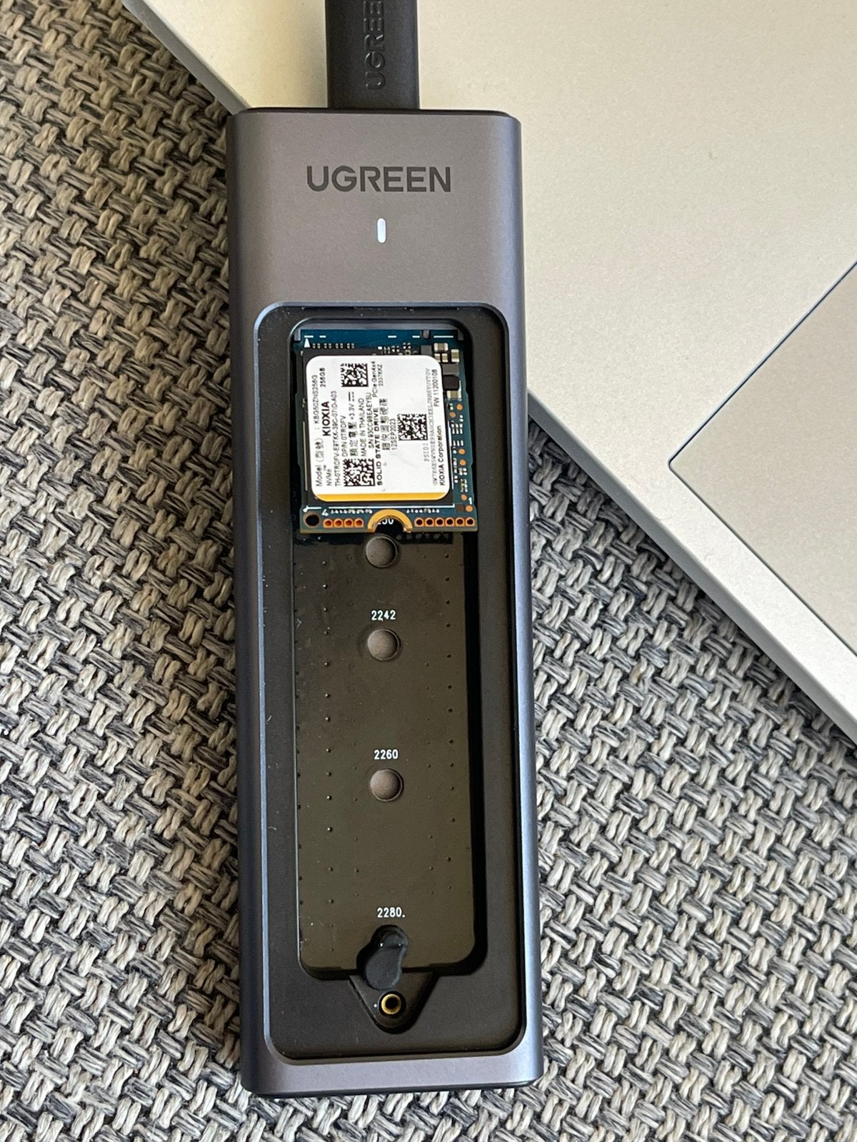 KIOXIA 256GB NVMe SSD M.2 2230 PCIe Gen4x4 70% Goed, Intern, Ophalen of Verzenden, Zo goed als nieuw, Laptop
